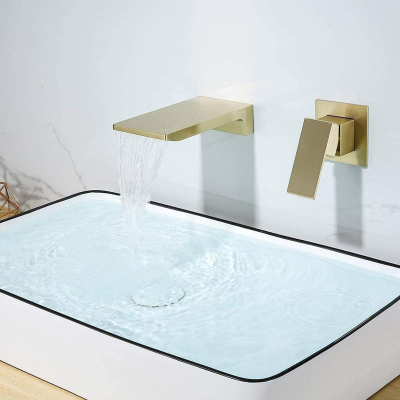 Single-handle Bathroom Faucet, Brushed Gold