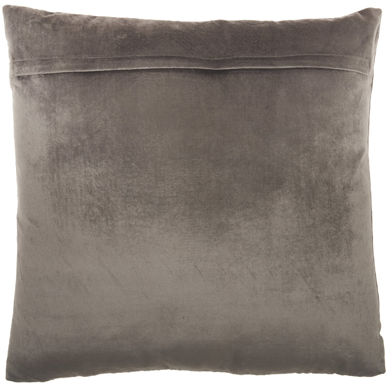 Housse de coussin carré et insert, Gris foncé