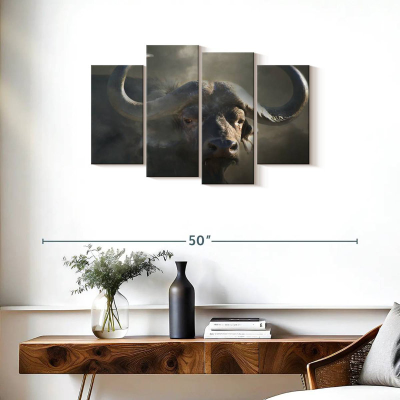 Brampt Cape Buffalo, H 22 po x l 36 po