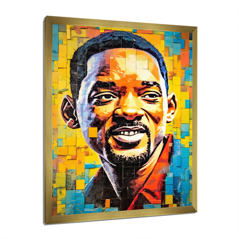 Pop Art Will Celibry sur impression sur toile, H 40 po x l 30 po x P 1,5 po, Encadrement doré