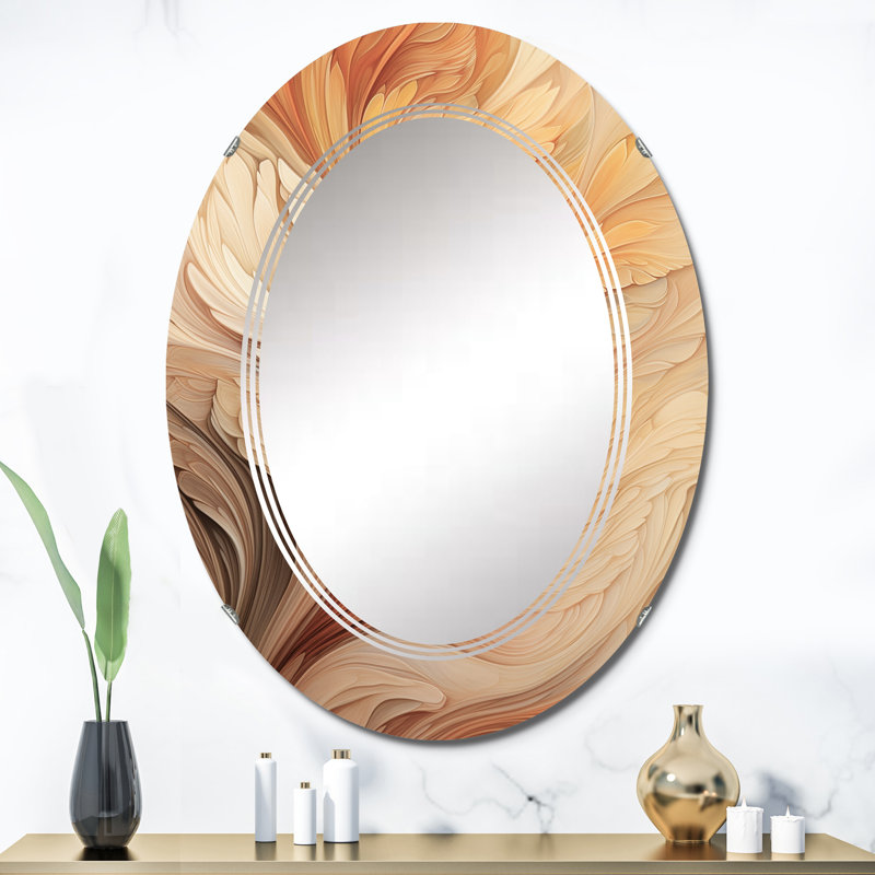 Dilton - Miroir mural moderne ovale, 36 po x 24 po