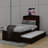Twin XL Size Platform Bed With Storage LED Headboard, Charging Station, Trundle And Drawers-778120510