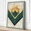 Golden Sunburst Art Deco - Wrapped Canvas-785032237-785032239