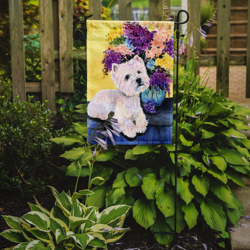 Drapeau de jardin à 2 côtés westie