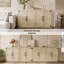 Buffet de rangement grande capacité de 61,3 po avec tablettes réglables et 4 portes-1551407290
