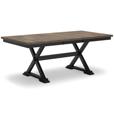 Jancey Extendable Solid Wood Base Dining Table