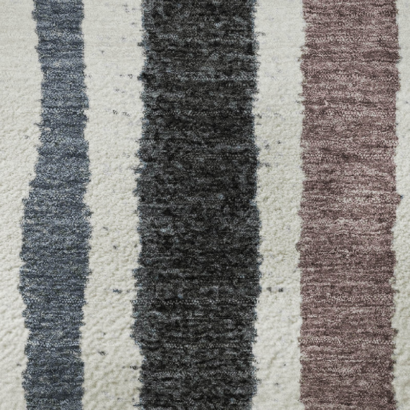 Premium Machine Washable Millbrook AMF1961 Stripes Rug, Round 8'