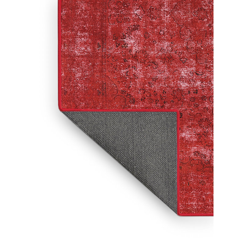 Tapis de style oriental rouge, Rectangle 8 pi x 10 pi