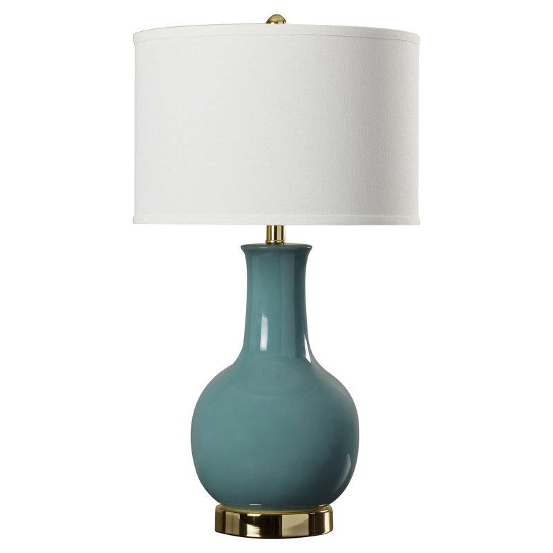 Osier Ceramic Lamp, Light blue