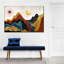 «Textured Mountain Landscape Abstract», reproduction sur toile-722610002