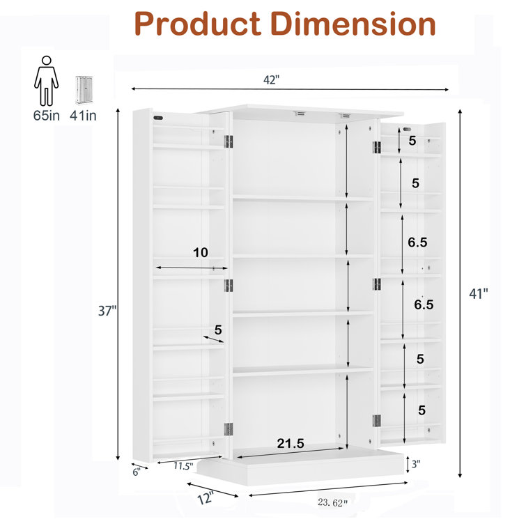 Elinna 48.4 Kitchen Pantry Winston Porter Finish: White