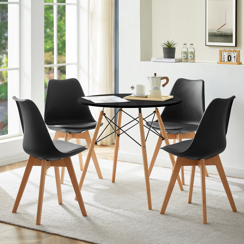 Ensemble repas pour 4 personnes Gweneth, Noir, Noir