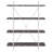 Rustic Herringbone Bookcase With Full-Length Shelf