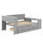 Versatile Daybed Featuring Storage Shelves, Drawers, Trundle, Charging Station, LED Light, Desk And Cabinet-1491867050
