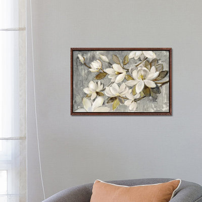 Magnolia Simplicity by Silvia Vassileva - Wrapped Canvas Painting