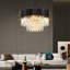 Luna Modern Tiered Matte  Black Crystal Chandelier-559560560-559560563-559560567