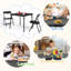 Ensemble de table et de chaises pliantes pour enfants, table d'activités carrée rembourrée avec 2 chaises rembourrées, structure en métal portative avec dispositifs de sécurité-112953053