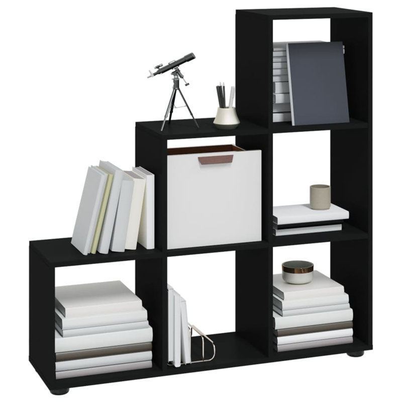 Tambellini Cube Bookcase, Black, 104 x 29 x 107 cm