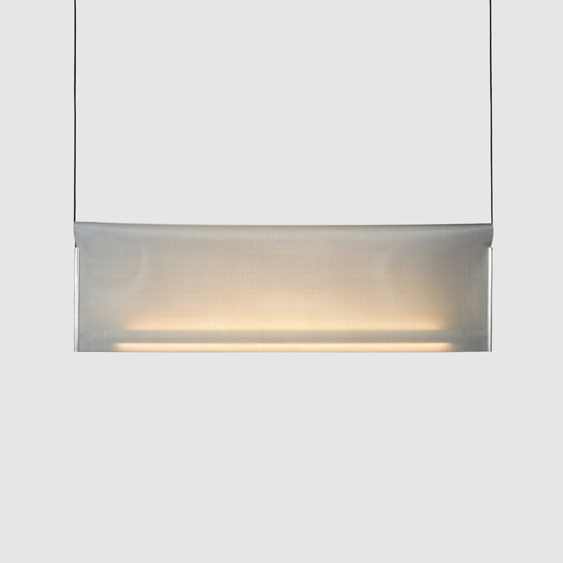 Nebra Pendant, Inox, 11.8" H x 63" W x 1.2" D