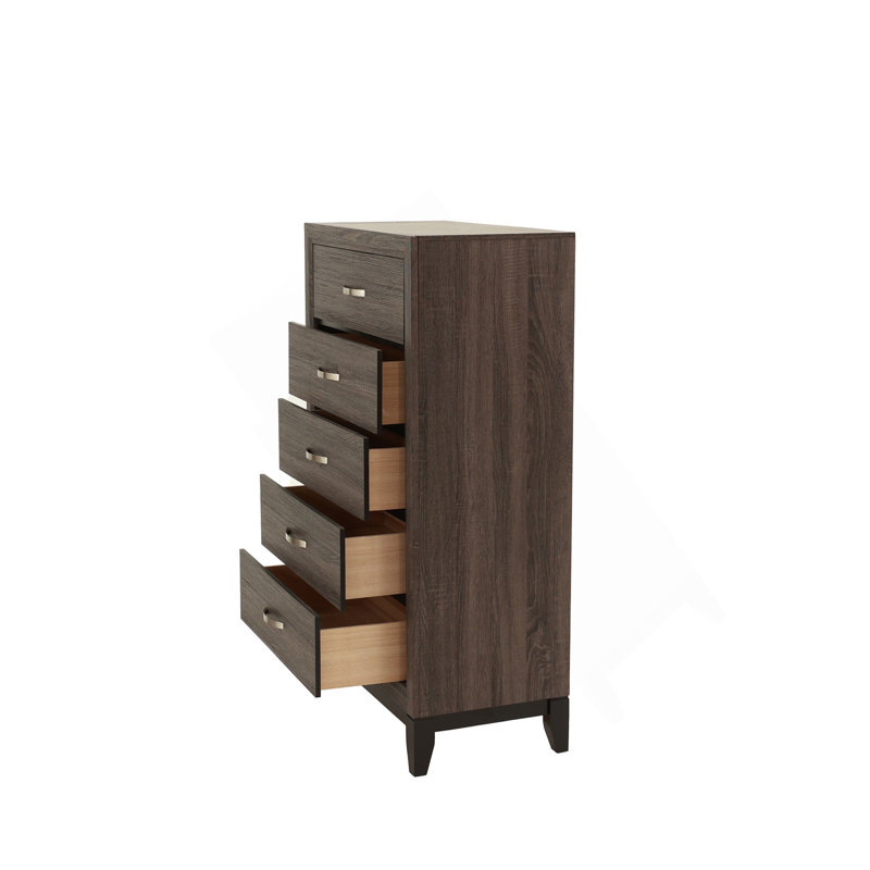 Commode en bois massif avec rangement 1 chambre 5 pièces