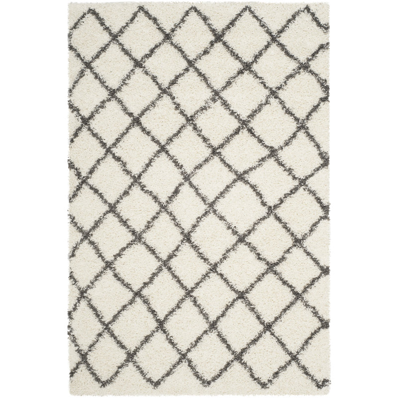 Caro Geometric Hand Woven Area Rug, Rectangle 183 x 274 cm