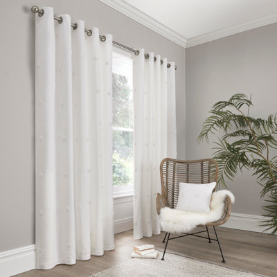 Zara Eyelet Semi Sheer Curtain