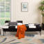 Canapé-lit futon de 70 po en velours, dossier divisé réglable à 5 positions, canapé-lit moderne pour le salon, le bureau, la chambre d'amis et les petits espaces