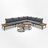 Acacia 6 - Person Modular Patio Conversation Set with Cushions-1028064281