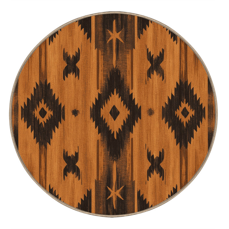 Prairie Steps Rug, Round 6'