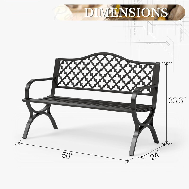 Banc de jardin en métal