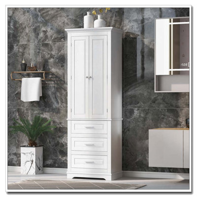 Freestanding Bathroom Storage Cabinet with 3 Drawers