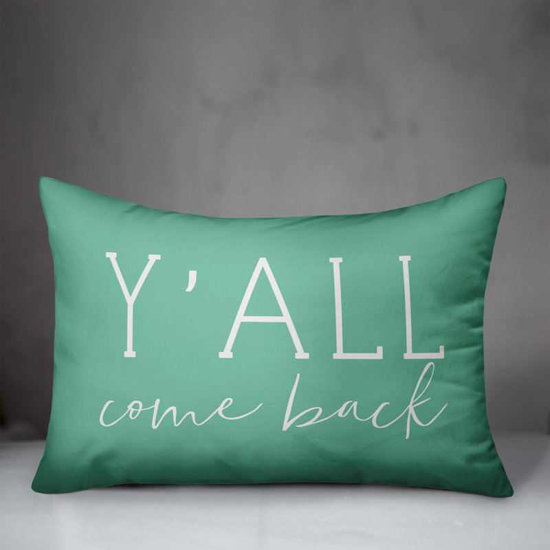  Coussin lombaire intérieur / extérieur Y'all Come Back, Vert menthe