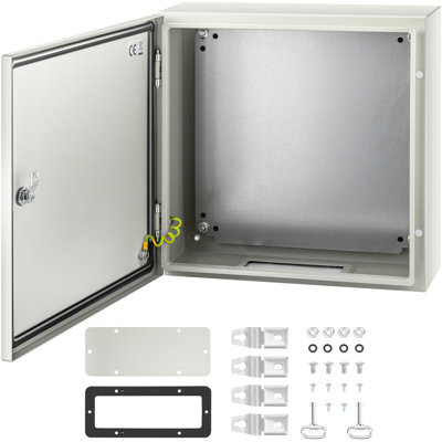 Boîtier en acier NEMA, boîte électrique en acier NEMA 4X 20 x 20 x 6 / '/', IP66 étanche et anti-poussière, boîte de jonction électrique extérieure / intérieure, avec plaque de montage