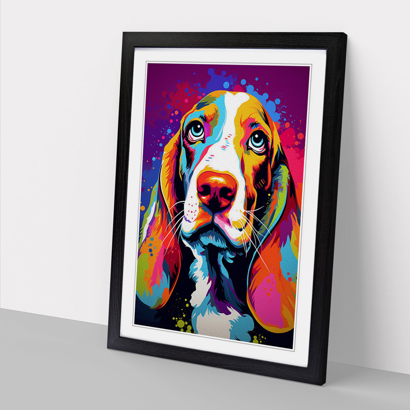 Single Picture Frame Print on Wood, Black Framed, 34cm H x 25cm W