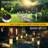 Solar Pathway Lights Outdoor, 12 Pack LED Solar Powered Waterproof Garden Lights, Landscape Lighting