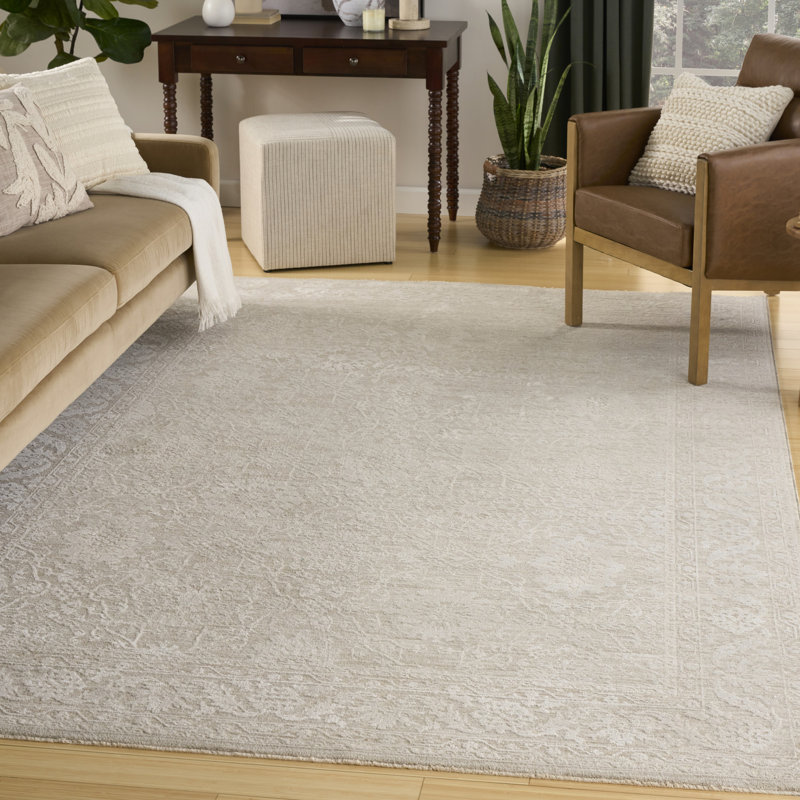 Greenes 9'3" x 12'7" Cream Vintage Indoor Rug, Rectangle 9'3" x 12'7"