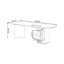 Bureau en bois massif noir + demi-cercle transparent + acier + acrylique avec 2 tiroirs-448856690-448856688