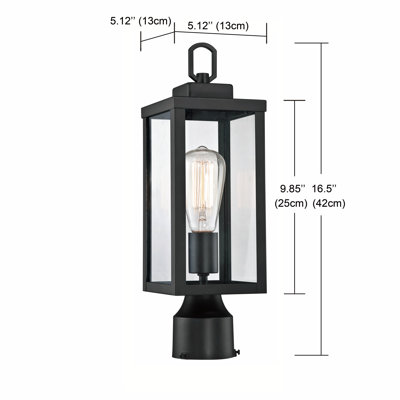 Lampadaire d'extérieur imperméable et transparent Berkett
