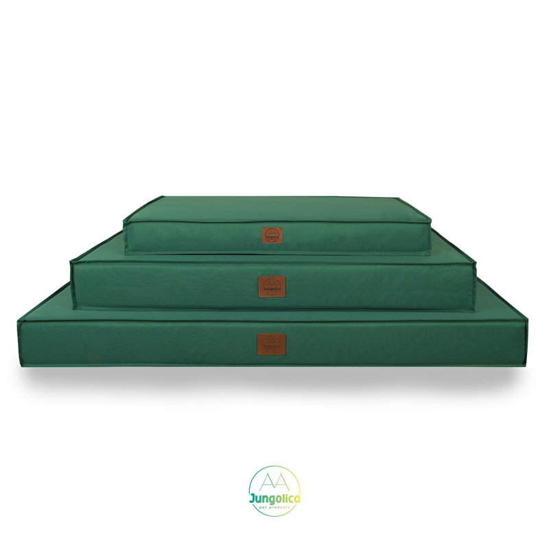 Ultra Soft Pet Bed for Dogs & Cats, Green, 29.5 x 21.7 x 3.5 inches | 100% Polyester Outer Fabric, High Density Foam | Cozy & Supportive Design, Perfect for Resting & Relaxing, Ideal for All Pets