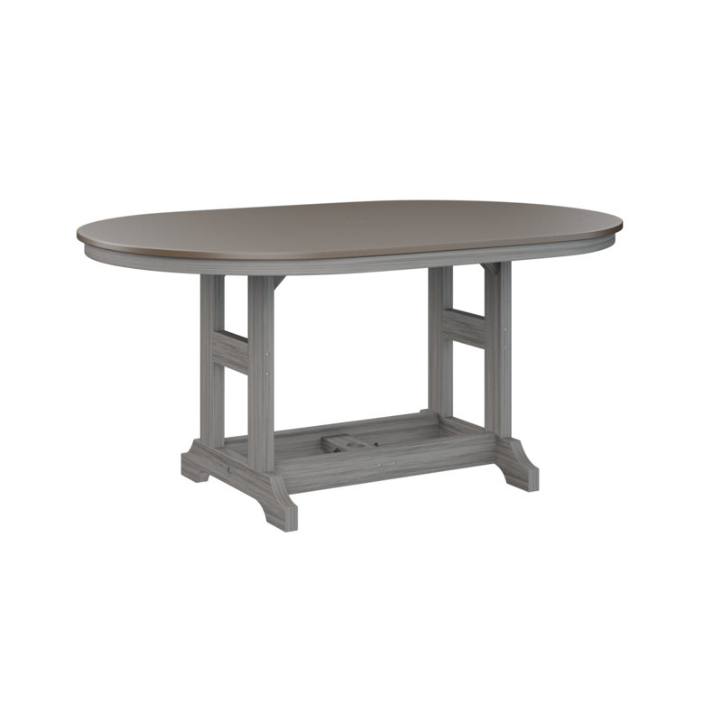 Table de salle à manger Berlin Classic, Bronze martelé, Bois flottant gris