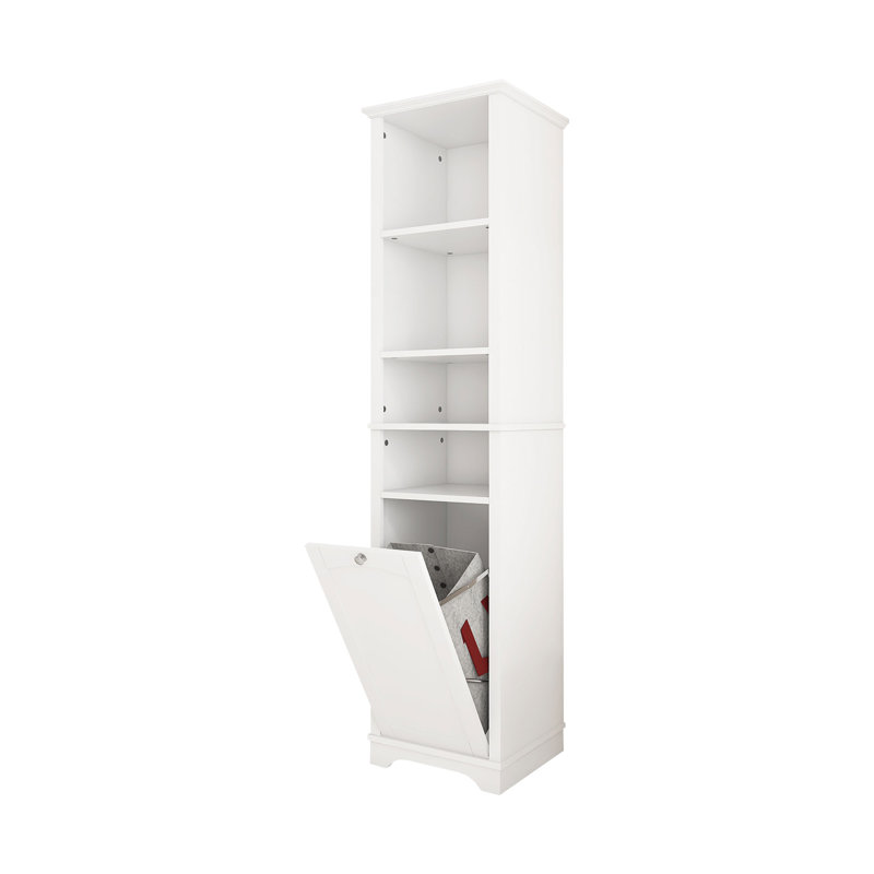 16 po X P 14 po P x 64 po Armoire de rangement pour salle de bain pour petits espaces, Blanc