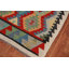 Tapis de couloir oriental géométrique en laine Kilim 3 x 13