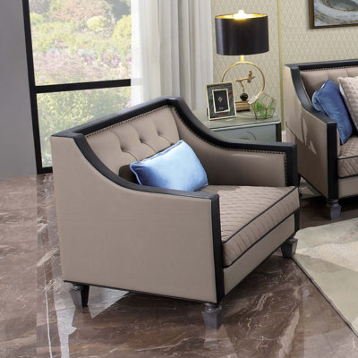 Fauteuil capitonné de 39 po de largeur Bremen