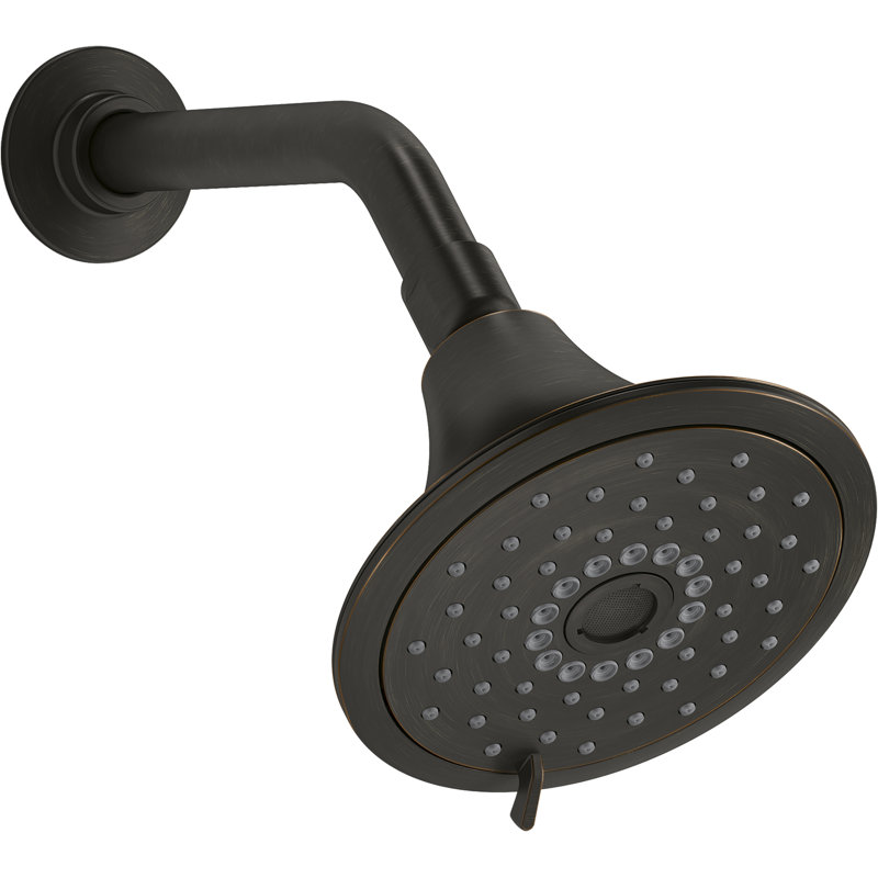 Pomme de douche murale multifonction Kohler Forte, trois réglages de jet, pomme de douche à haute pression de 5,5 po