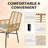 6-Person Rectangular Outdoor Dining Set with Cushion