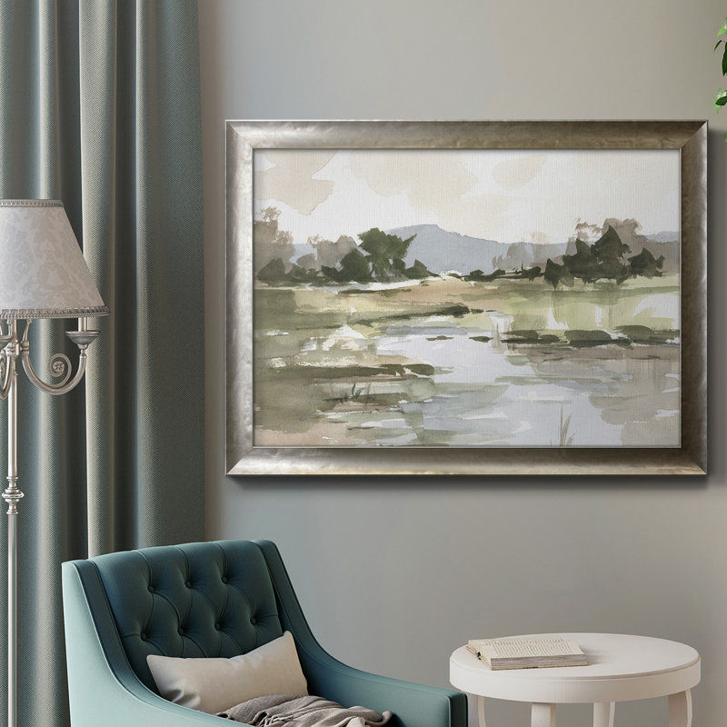 Autumn Stream I - Peinture sur toile encadrée, L 20 po x H 16 po