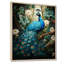 Zellie Teal Peacock - monochrome, art mural paon-151568039-143353823-192523268