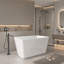 Baignoire autoportante en acrylique de 119 cm x 69 cm avec siège intégré, certifiée CUPC