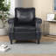 Chaise d'appoint en polyuréthane noir moderne avec confort pour la maison