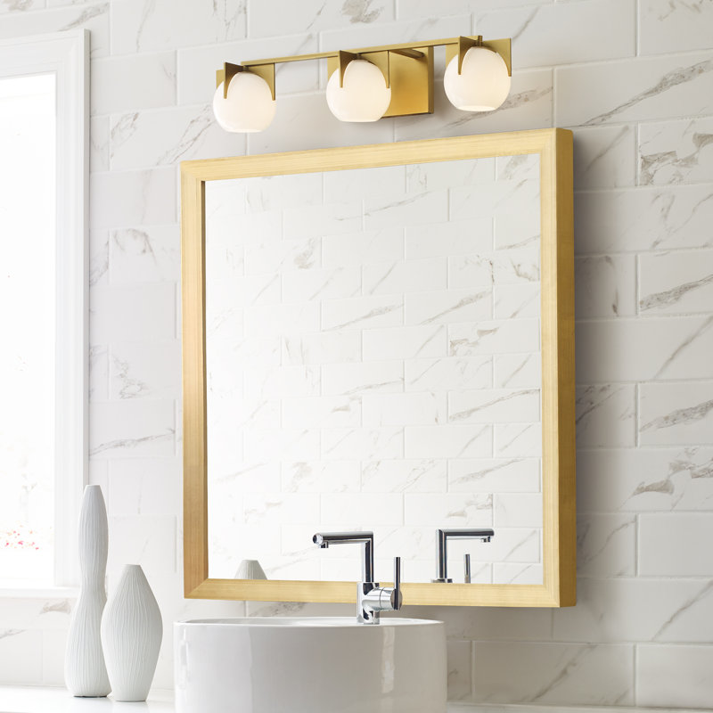 Kit Rectangular Mirror from Generation Lighting , Burnished Brass, Rectangular 36" x 24"